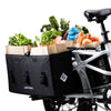 Des sacoches cargo XL contenant des courses installées sur un vélo cargo Lectric XPedition